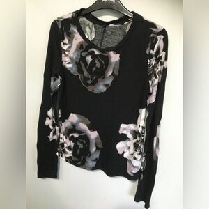Grayling Black Floral Long Sleeve Top